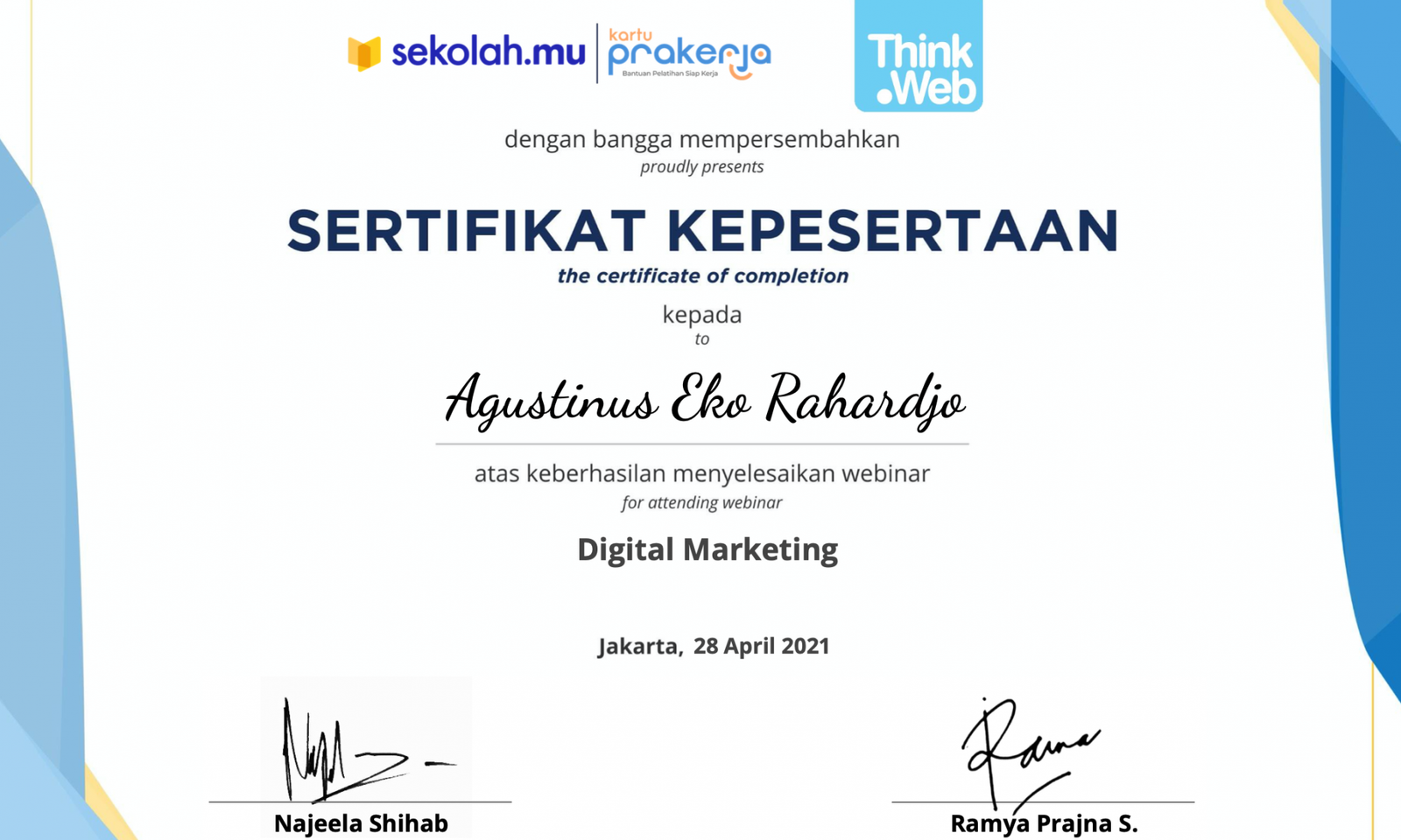Sertifikat Digital Marketing